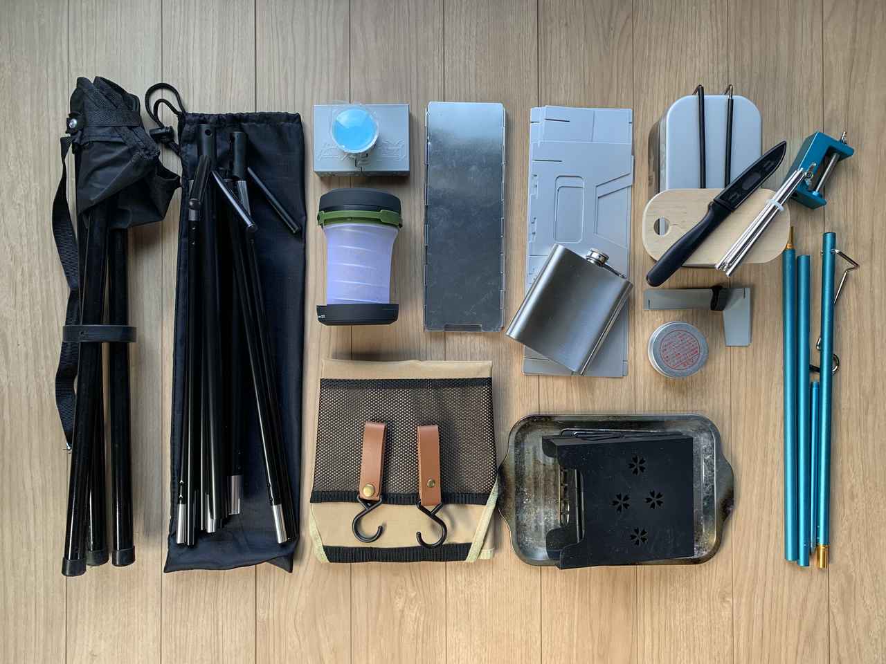 キャンプギアDIY 100均商品とカインズのネジを使ってリュックにも入るテーブルを作る👍