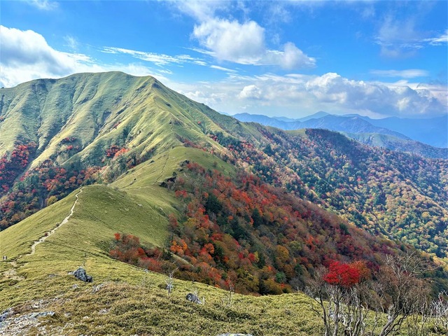 剣山頂上ヒュッテから剣山・一ノ森の情報 - 風が冷たくなってきました。午後に-
