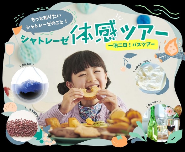 シャトレーゼ白州工場見学＆ケーキ・パスタランチ食べ放題＆さがみ湖イルミリオンの日帰りバスツアーバス市場