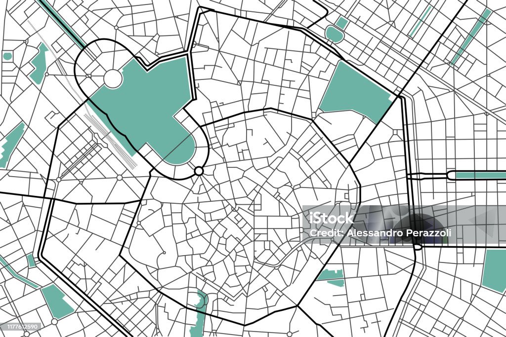 白い背景にイタリアのミラノの地図シルエット管理部門、ベクター画像。 通りとの境界。 詳細なイラスト。」のベクター画像素材 ロイヤリティフリー1935624784Shutterstock