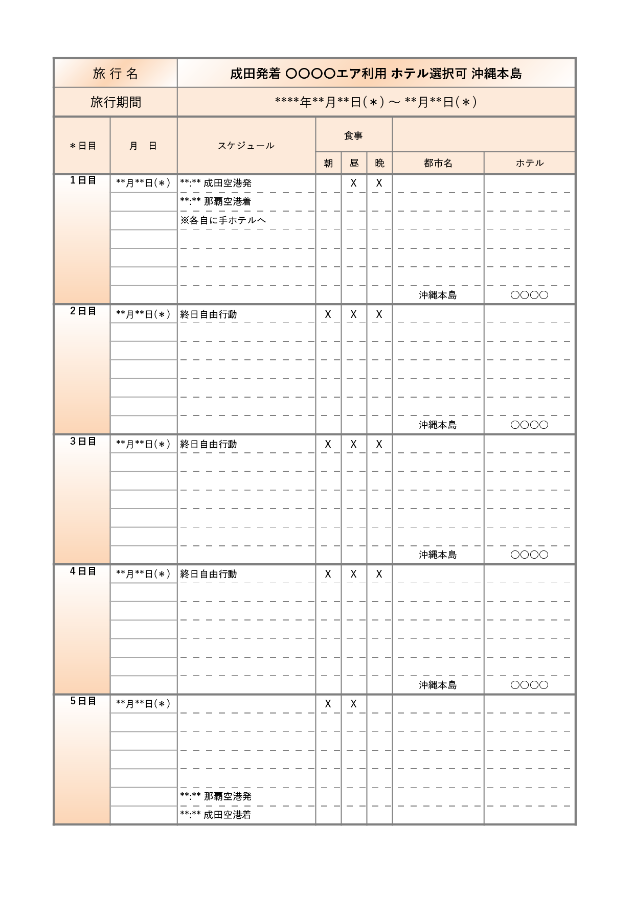 日帰り・一泊二日・二泊三日の旅行日程表東京・福岡・沖縄への旅行プラン完全ガイド