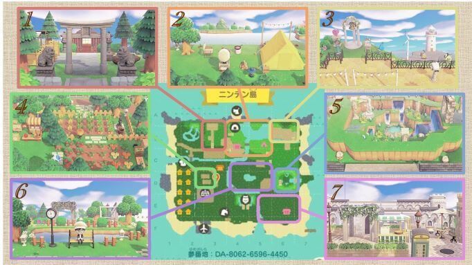 あつ森 島のエントランスと洋風住宅街 島開発進捗島紹介- メレンゲのぬくもり