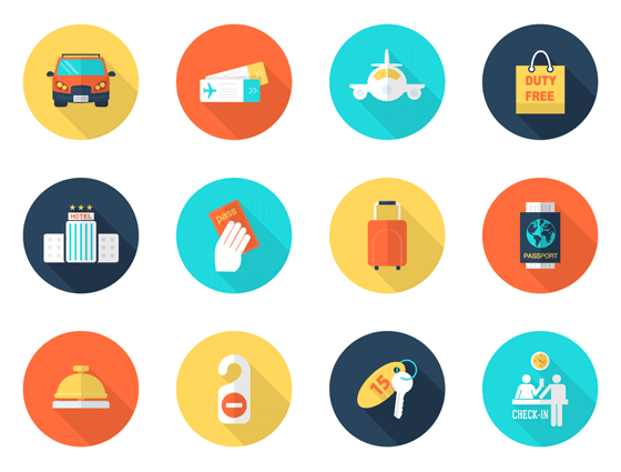 旅行のシンプルでかわいいアイコンセット 02-Aのイラスト素材199568780- イメージマート