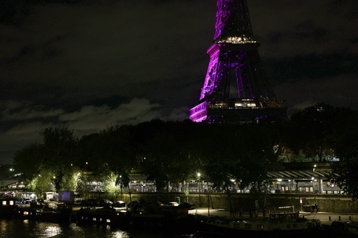 エッフェル塔、初のジャパンカラーに 皇太子さまが点灯：朝日新聞