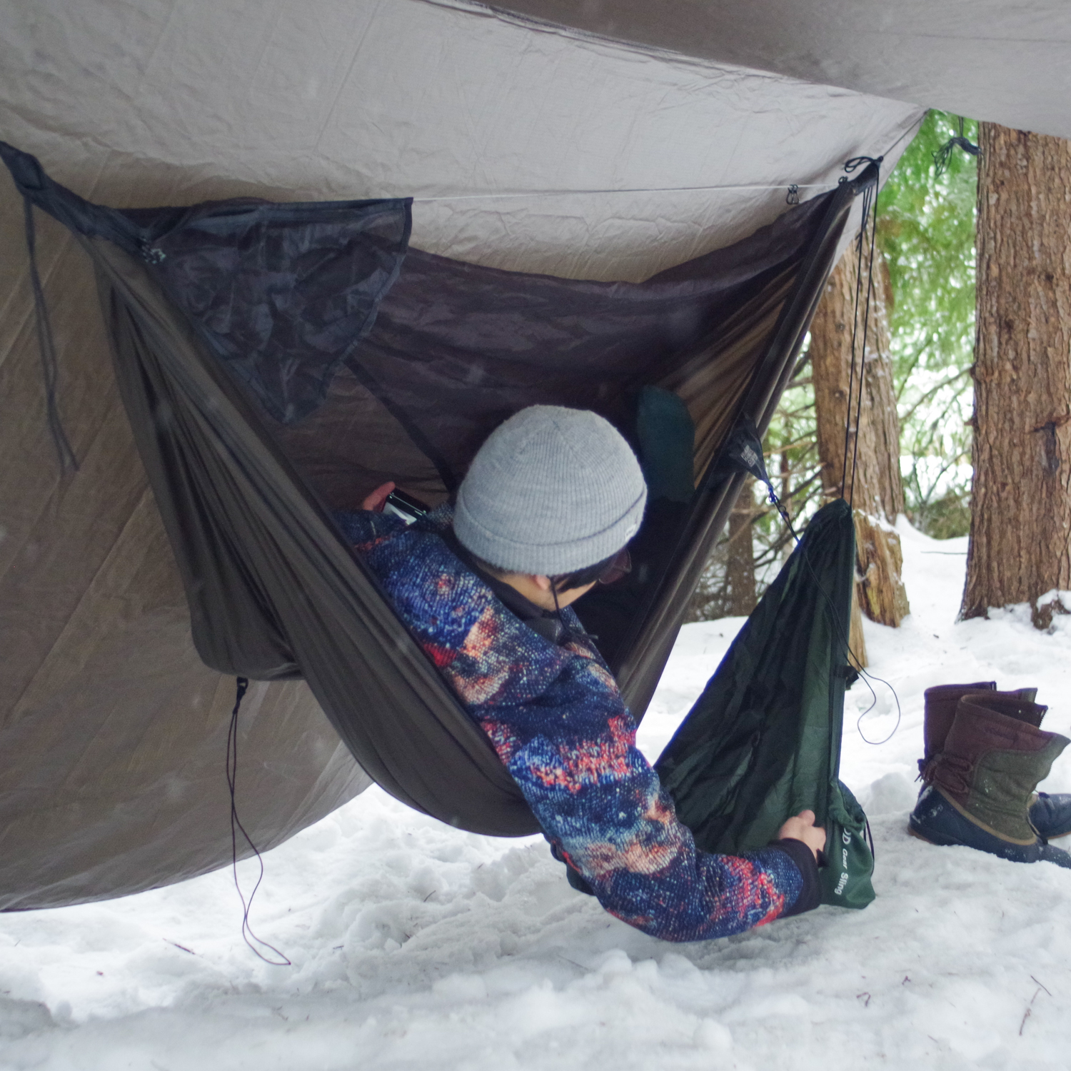 YAMAPスタッフがハンモック&タープ泊に挑戦！ギアと野営のハウツーを解説YAMAP STORE ヤマップストア