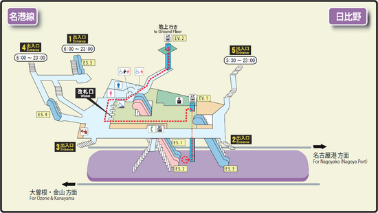 現地案内図 ｜地下鉄「日比野」駅から北へ徒歩6分、｢金山｣駅1km圏｜【公式】ファミリアーレ日比野スクエア