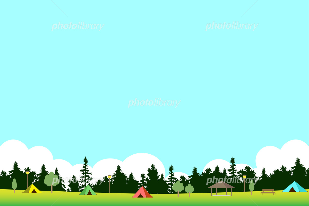 キャンプ場 風景 イラスト素材6475782-