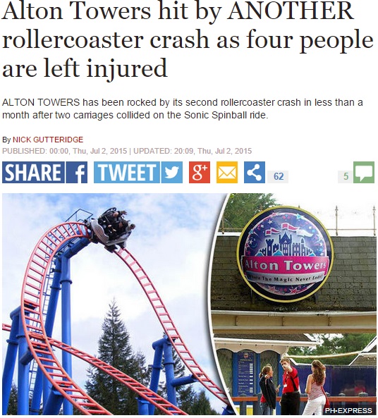 USJ宙づりコースター、40メートルで停止 乗客32人避難に45分 - 産経ニュース