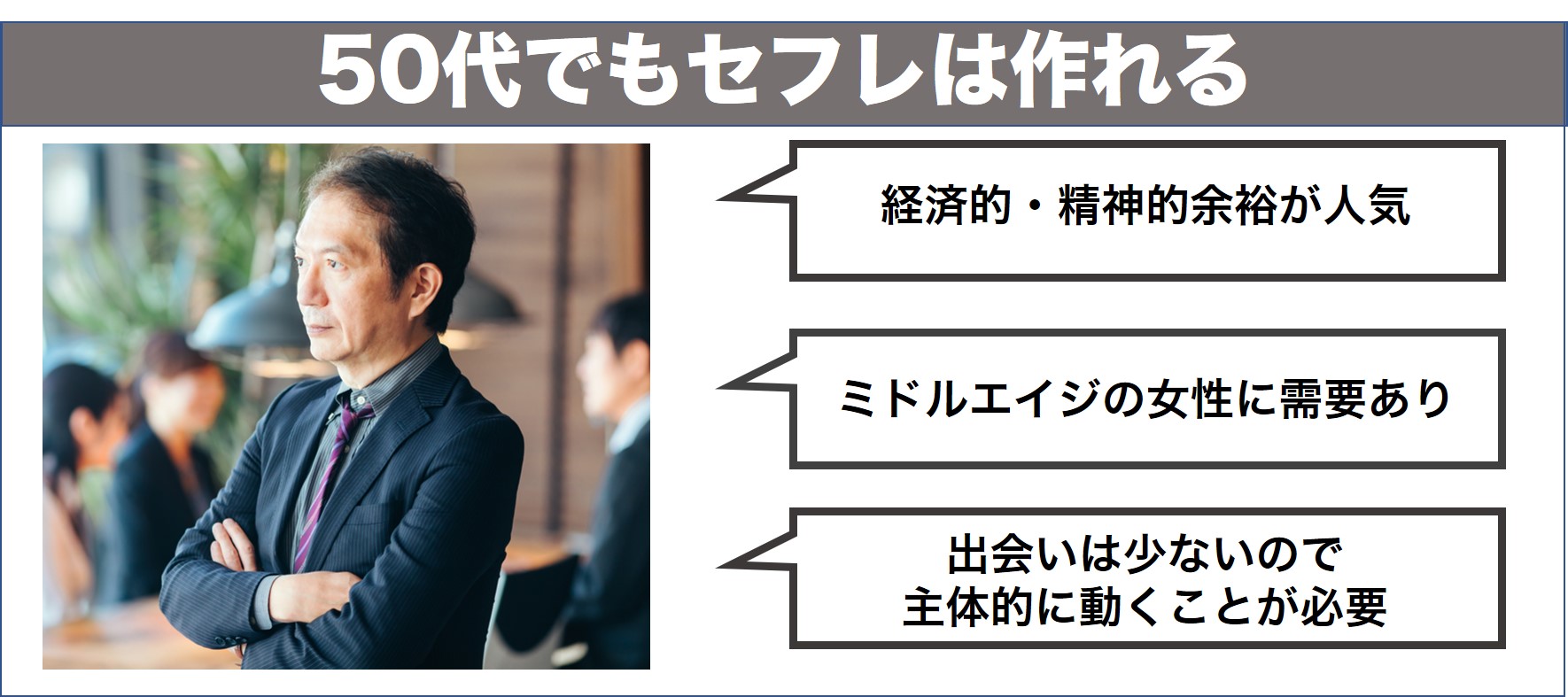 50代がセフレを作る方法！アラフィフ男性に最もおすすめなのは出会い系