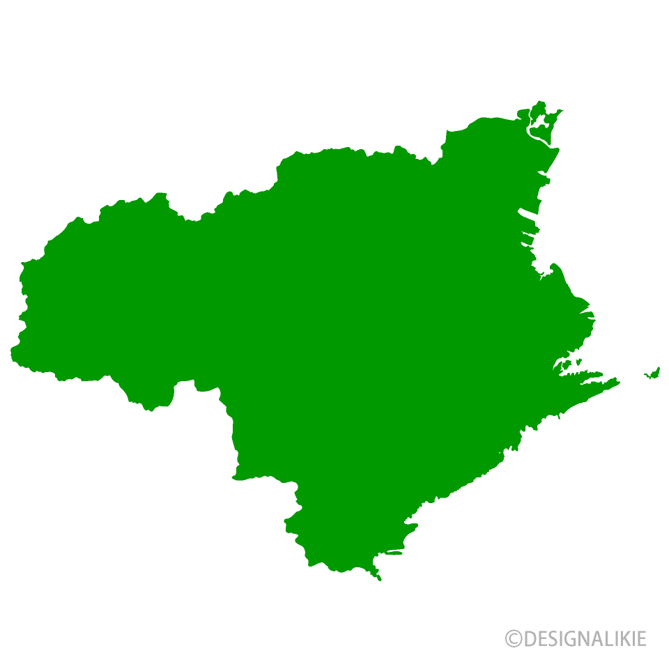 PowerPointで使える徳島県全図。白地図無料ダウンロードパワポでデザイン