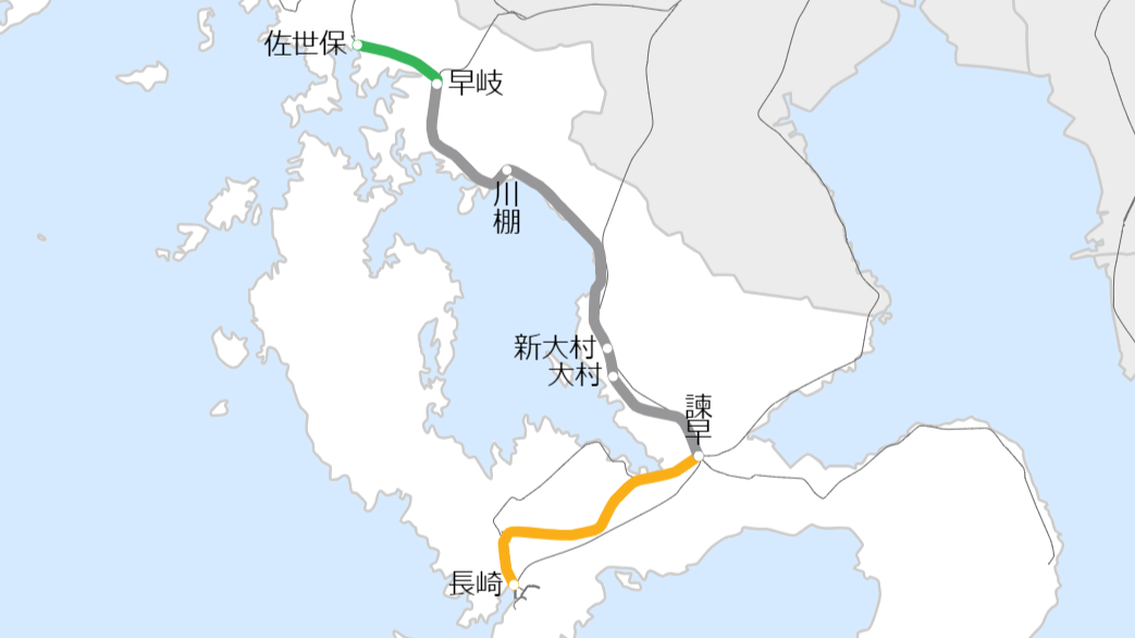 浦上から大村(長崎県)への移動手段ごとのルート検索 - NAVITIME