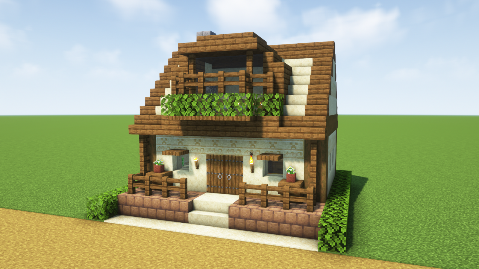 マイクラ建築 砂漠に小さくておしゃれなお家を建てる。 タイムラプスminecraftマイクラマイクラ建築TikTok