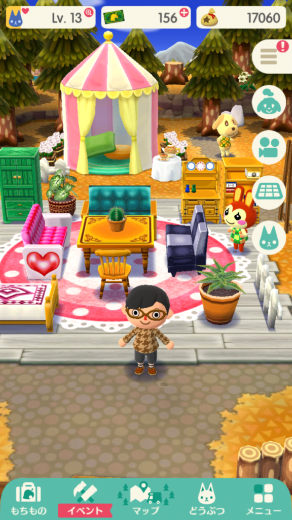 ポケ森でキャンプ場⛺を無課金で作っていた話siroご飯・ディズニー・コラージュ etc