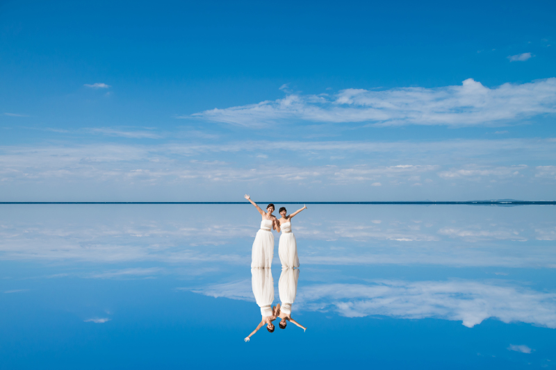 photo studio ouchiのスタッフブログ ウユニ塩湖風のお写真がとても人気です♪Photorait