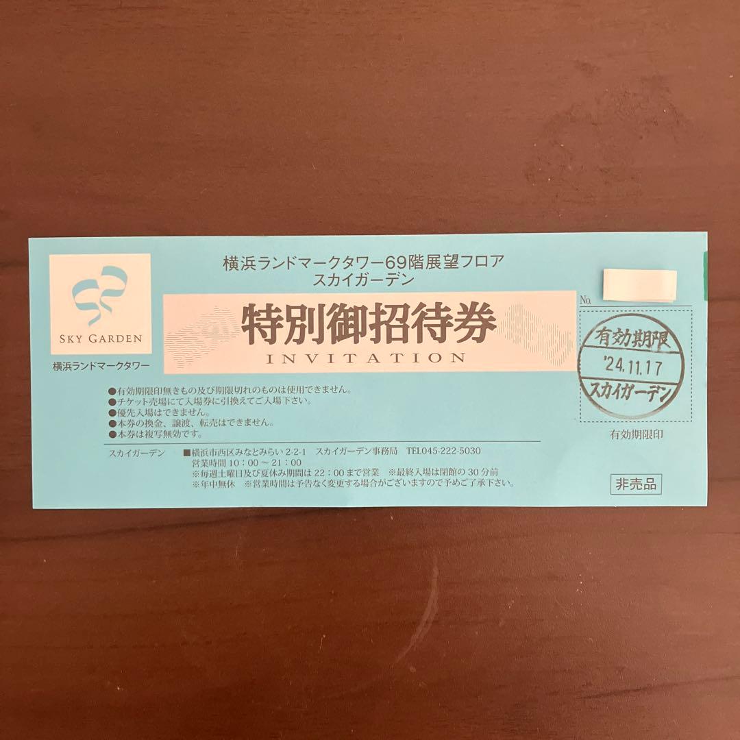 横浜 ランドマークタワー 69階スカイガーデン展望台 入場Eチケット 予約
