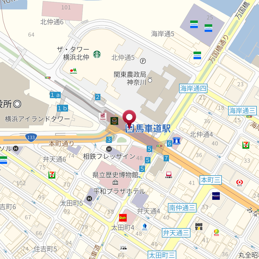 案内③ 馬車道駅から48style