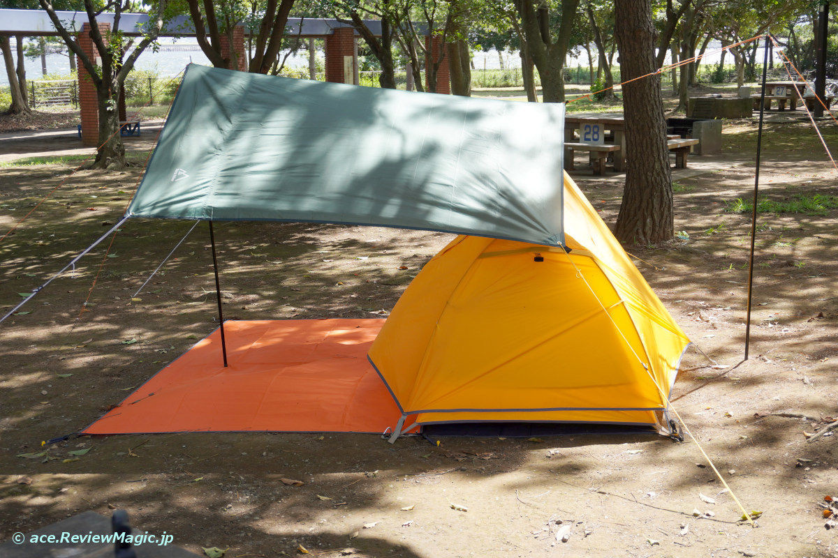 南紀串本リゾート大島ソロキャンプ②アスガルドミニとタープ小川張り156初心者ブログ