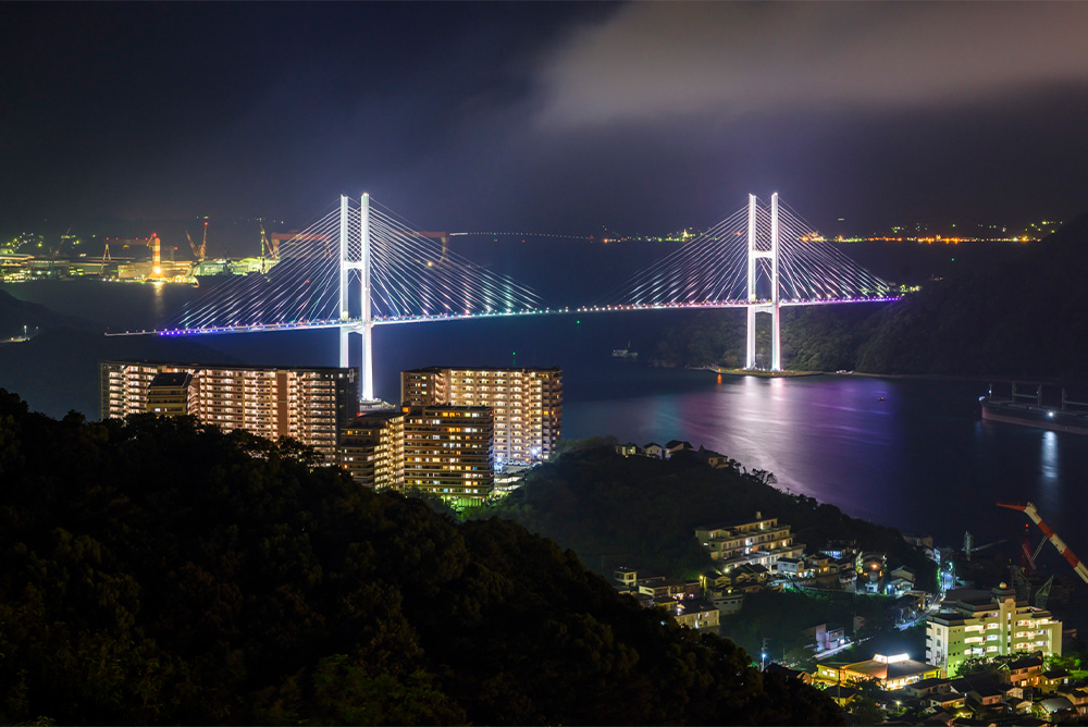 鍋冠山より世界新3大夜景長崎夜景 と 2022ながさきみなとまつり花火 のコラボDigital Life