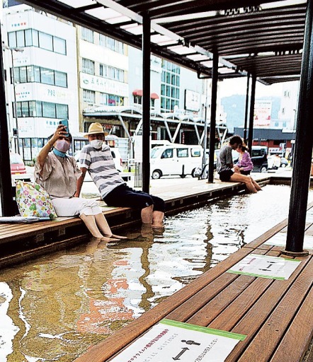 熱海駅前足湯「家康の湯」仮オープン！熱海温泉 湯の宿 平鶴