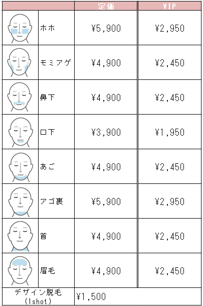 脱毛エステ（スピード無痛脱毛） | メンズ