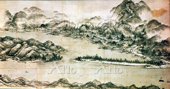 俵屋宗達 風神雷神図屏風 、雪舟