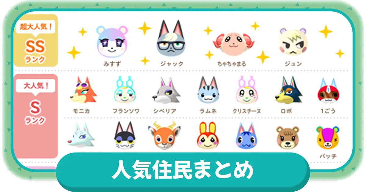 どうぶつの森の激レア住民紹介