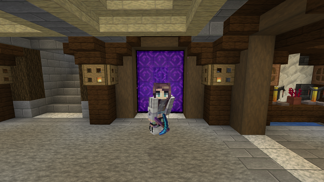 minecraft ネザーで木造建築してみた。 内装アル