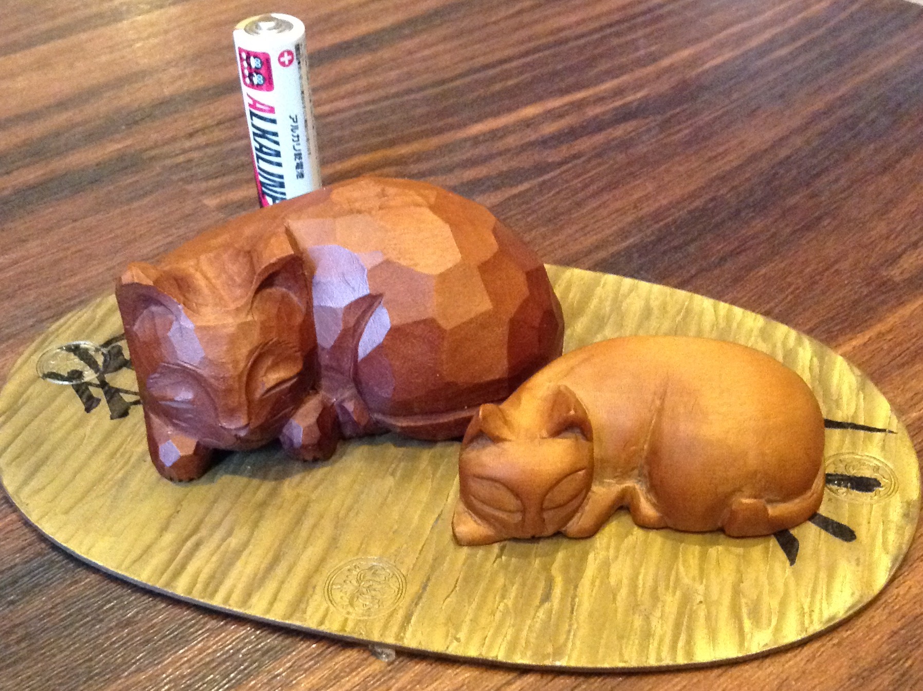 日光限定 日光さんざる＆ねむりねこ 根付け4本セット 三猿