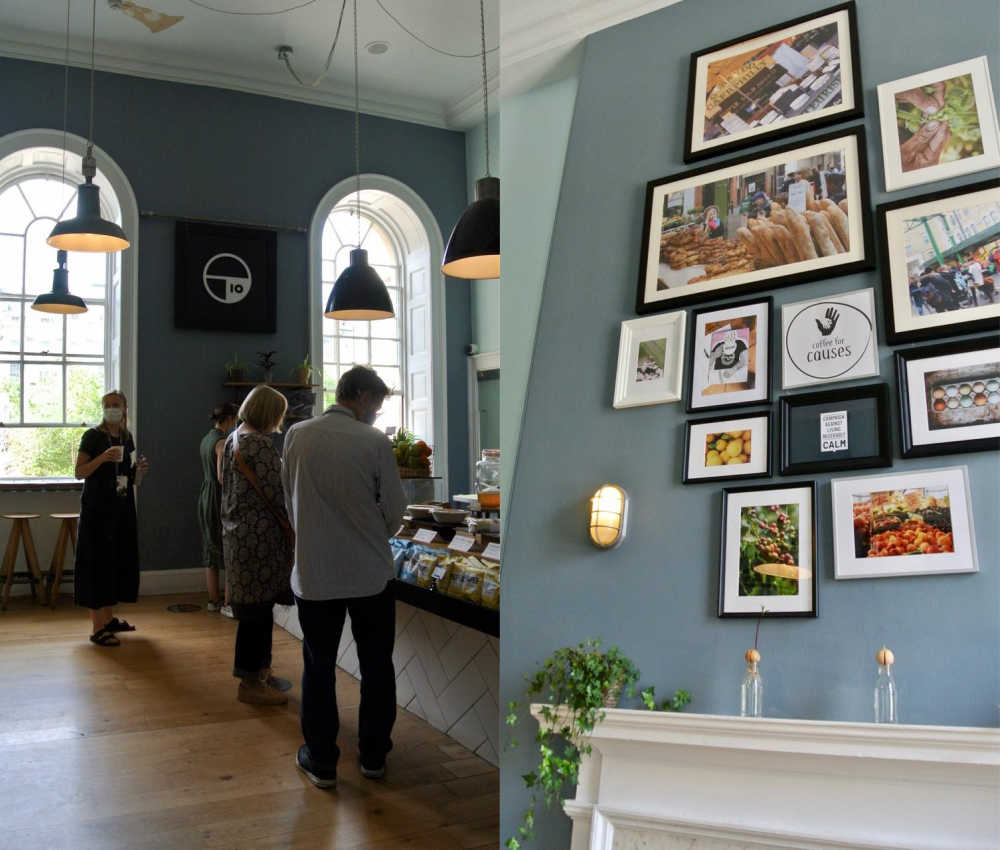 地球の未来を眺めながらコーヒーを飲む