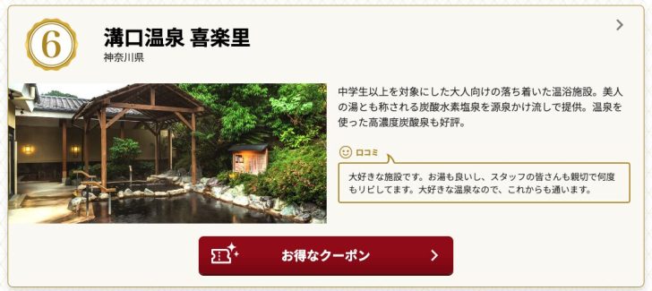 溝口温泉 喜楽里(神奈川県川崎市) - サウナイキタイ