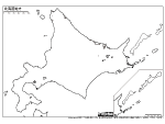 ホワイトボードラミネート北海道白地図ポスター Ｂ１判