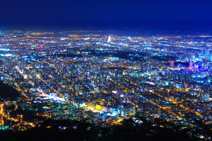 SapporoPhotoLive 作品詳細 藻岩山展望台より札幌夜景 豊平川