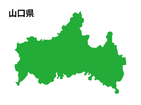 山口県 地図 山口 日本地図のイラスト素材
