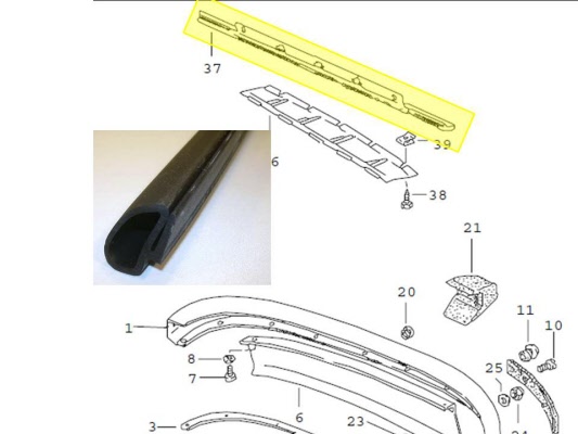 Porsche Bumper to Body Seal