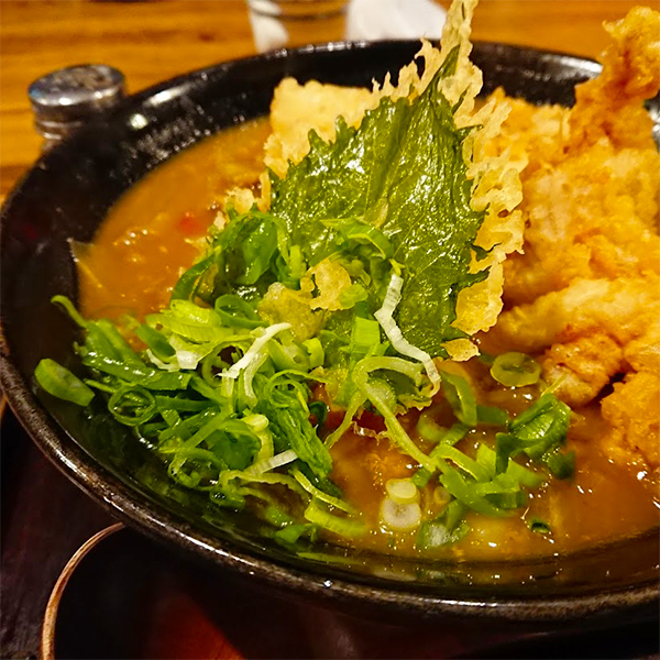 春爛漫のトロロのおつカレーうどん おうどん くるみ家 ＠