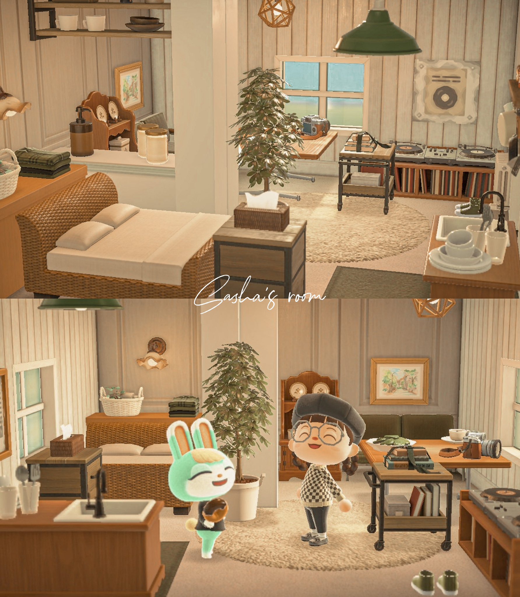 あつ森 ミッチェルの家にある家具に興味津々なちゃちゃまる。 あつまれどうぶつの森どうぶつの森ACNHshort - あつ森