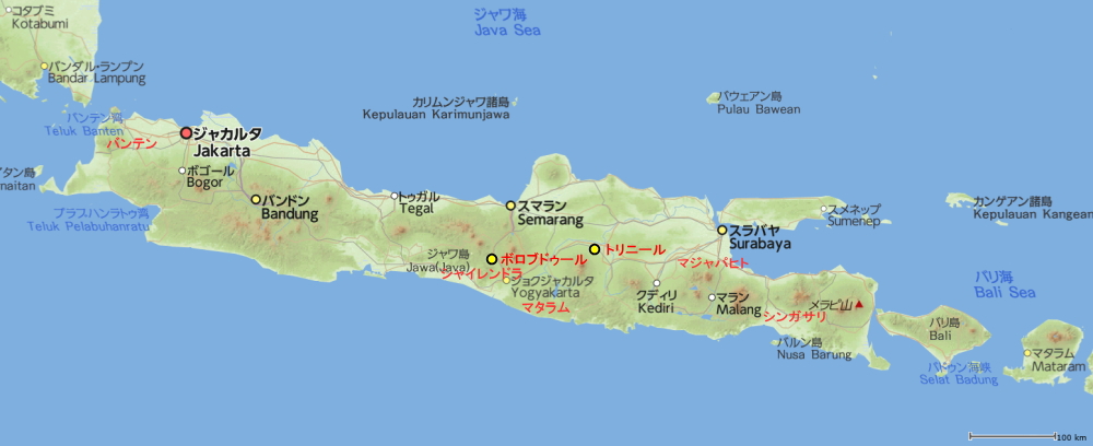 ジャワ島, d-maps.com: 無料地図,