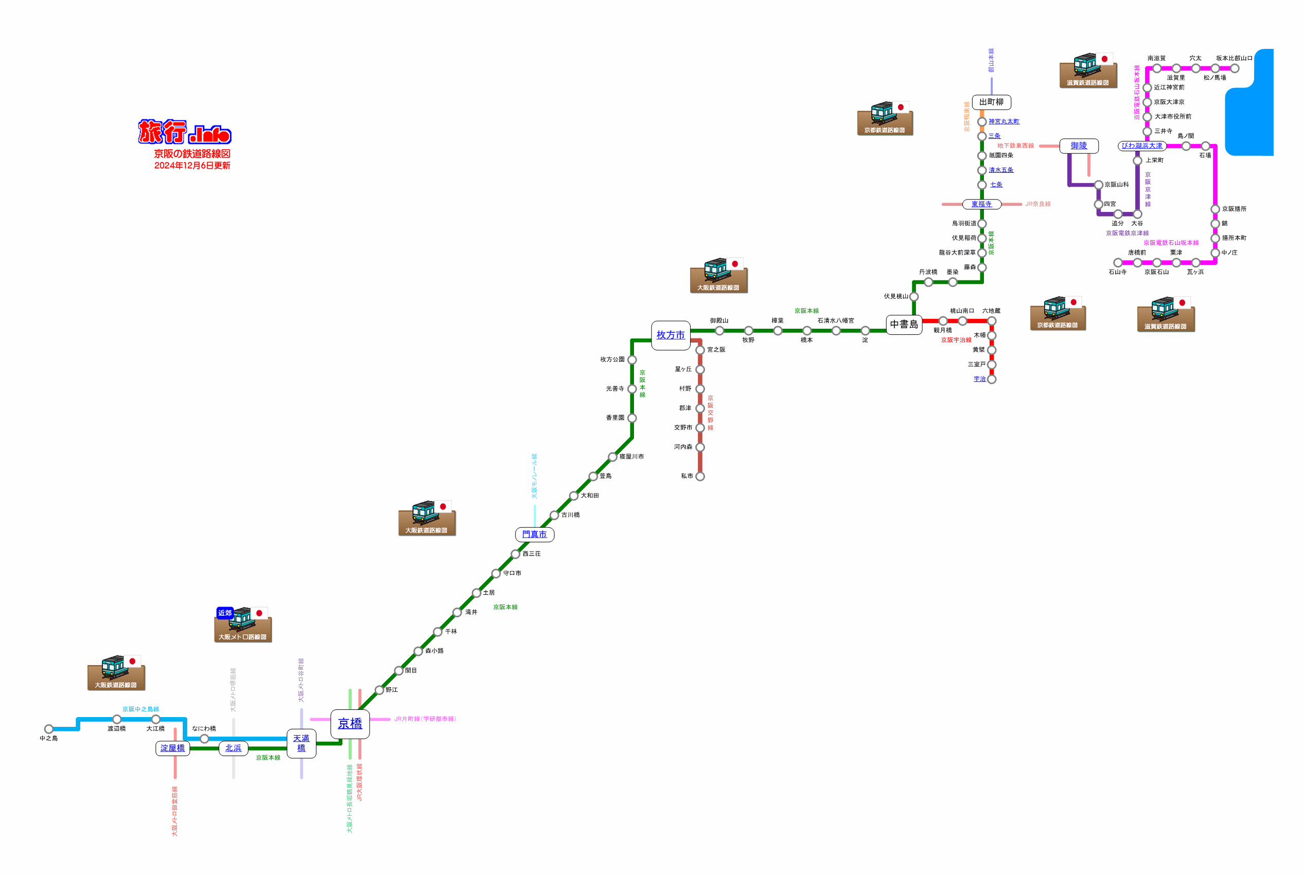 北浜駅京阪本線：路線図 ホームメイト