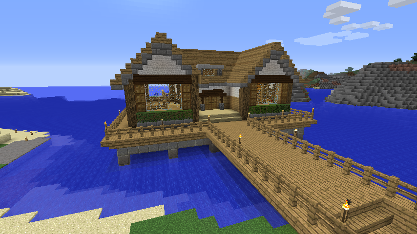 マイクラ・海上拠点？いや通路？モンハンバカ ハルのお部屋