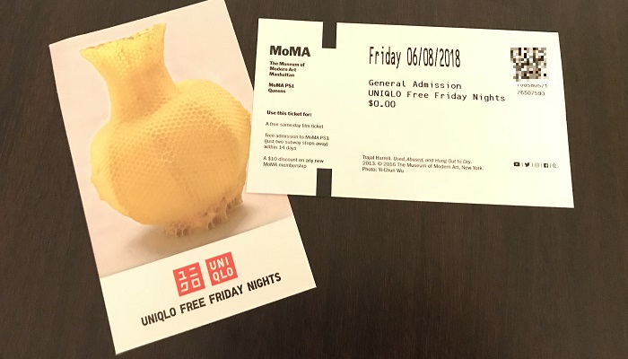 ニューヨーク近代美術館 MoMA のチケット