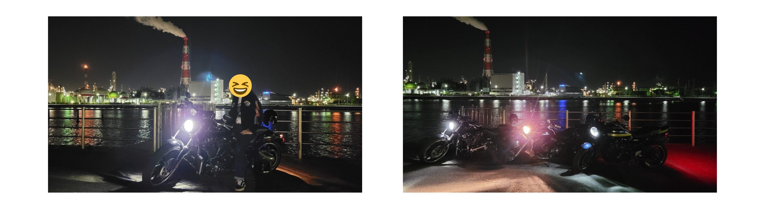 2025.5.3 昭和四日市石油側へ 直6ファンネルみたいな構造物w お気に入りスポットです😍バイクと夜景バイクと工場夜景バイクのある風景工場夜景四日市コンビナートカメ活ツーリング練習あるのみ結果は自己満足マイワールドpcx pcx150pcx160jf8181est