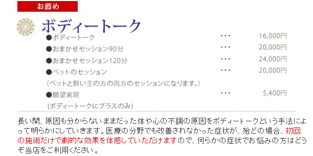ボディートーク療法 - 東京のボディートーク（Bodytalk）サロン