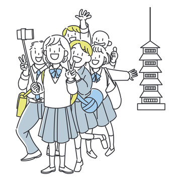 旅行をする女性達の無料イラストフリーイラスト素材集 ジャパクリップ