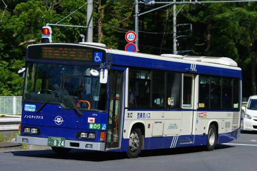 西東京バス 霊園21 前面展望 高尾駅北口⇒霊園正門⇒恩方車庫⇒繊維団地