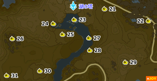 ブレスオブザワイルド 「始まりの台地」コログの実の入手場所マップ - 神ゲー攻略