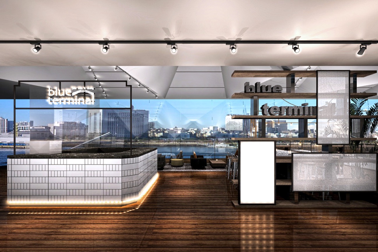 みなとみらい大さん橋の「blue terminal ブルーターミナル