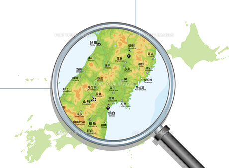CraftMAP 東北地方の地図素材白地図 + 市境県名入