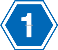 色塗りできる県道標識のイラストぬれよん-ぬれるフリーイラスト