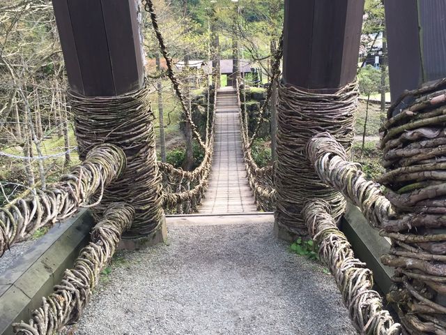 公式 福井県池田町かずら橋.﻿おしらせ ﻿ かずら橋料金所の後ろから降りれる遊歩道の先に多数のクマの形跡が発見されました🐻﻿しばらくは小さな橋より奥の遊歩道は通行禁止にします🚫﻿ かずら橋より下流の方は大丈夫だと思いますが、散策・水遊びをされる方は十分