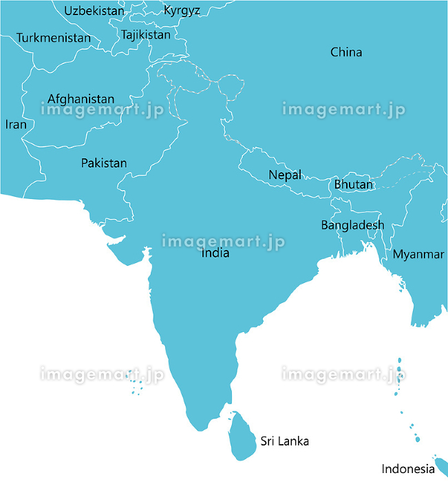 パキスタンの地図とフラグ - ベクトル図のイラスト素材・ベクター
